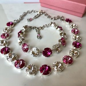 Pink Swarovski Crystal Elements Jewelry Set New
